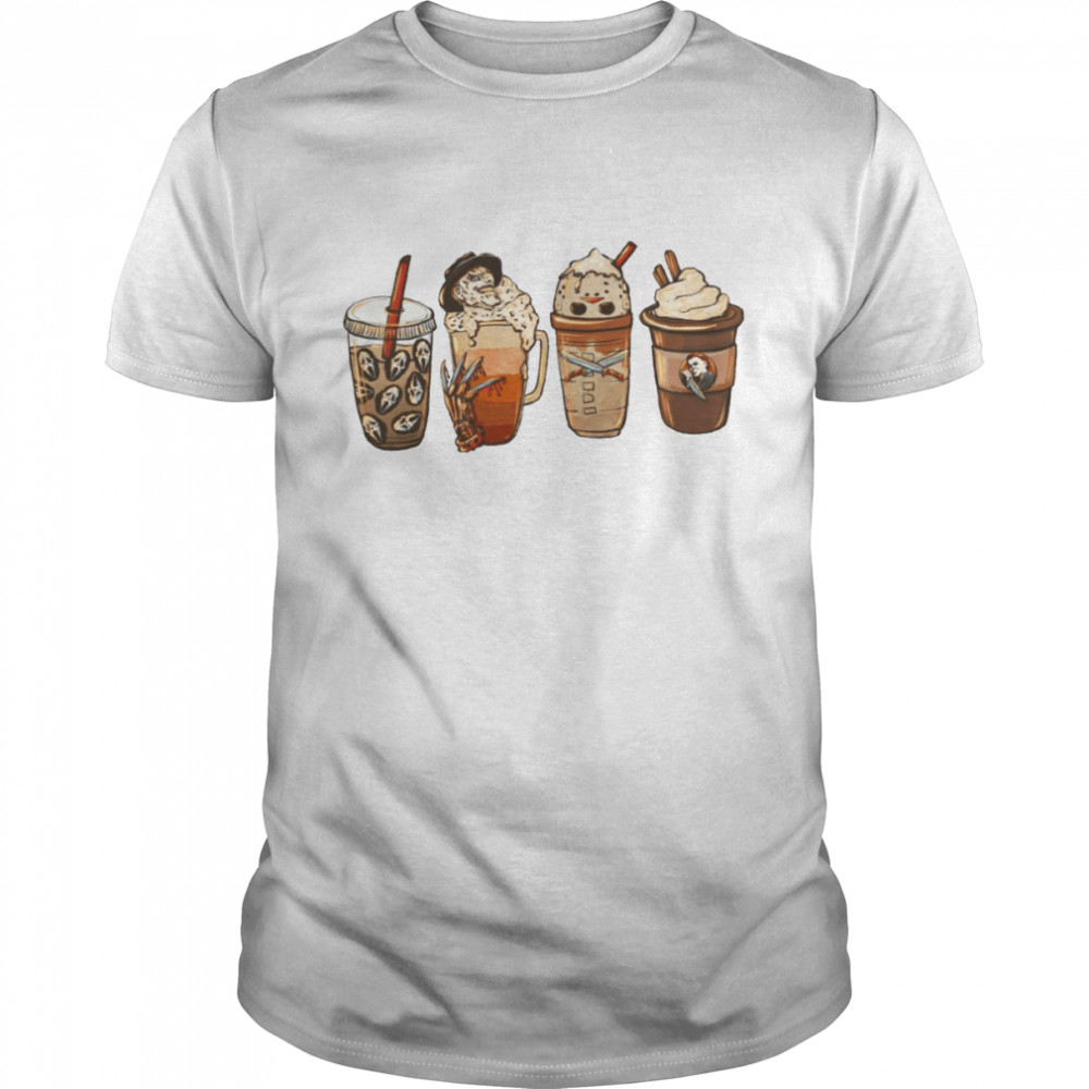 Horror Coffee Latte Halloween Shirt shirt