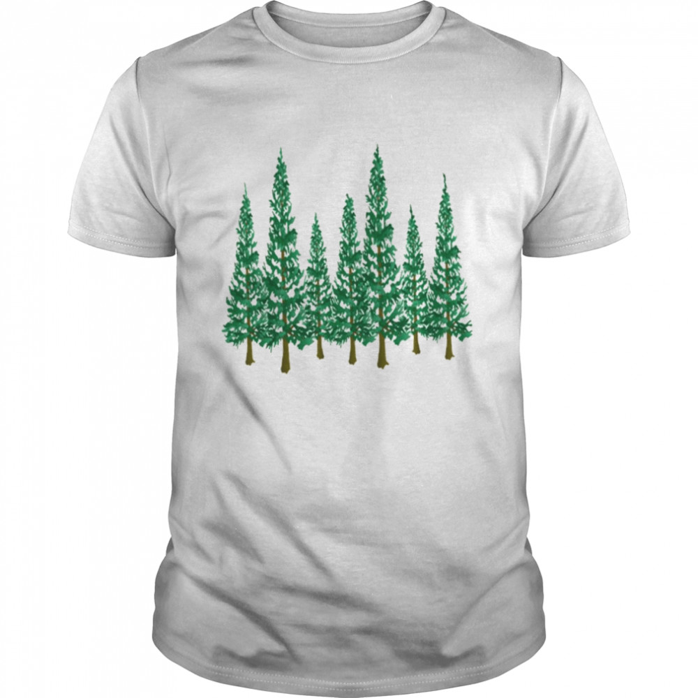 Into The Pines Aesthetic Design Xmas Tree shirt
