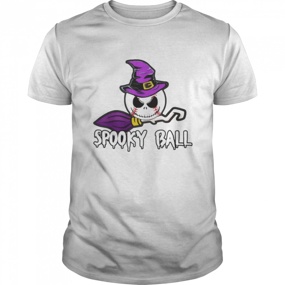 Jack Skellington face spooky ball shirt