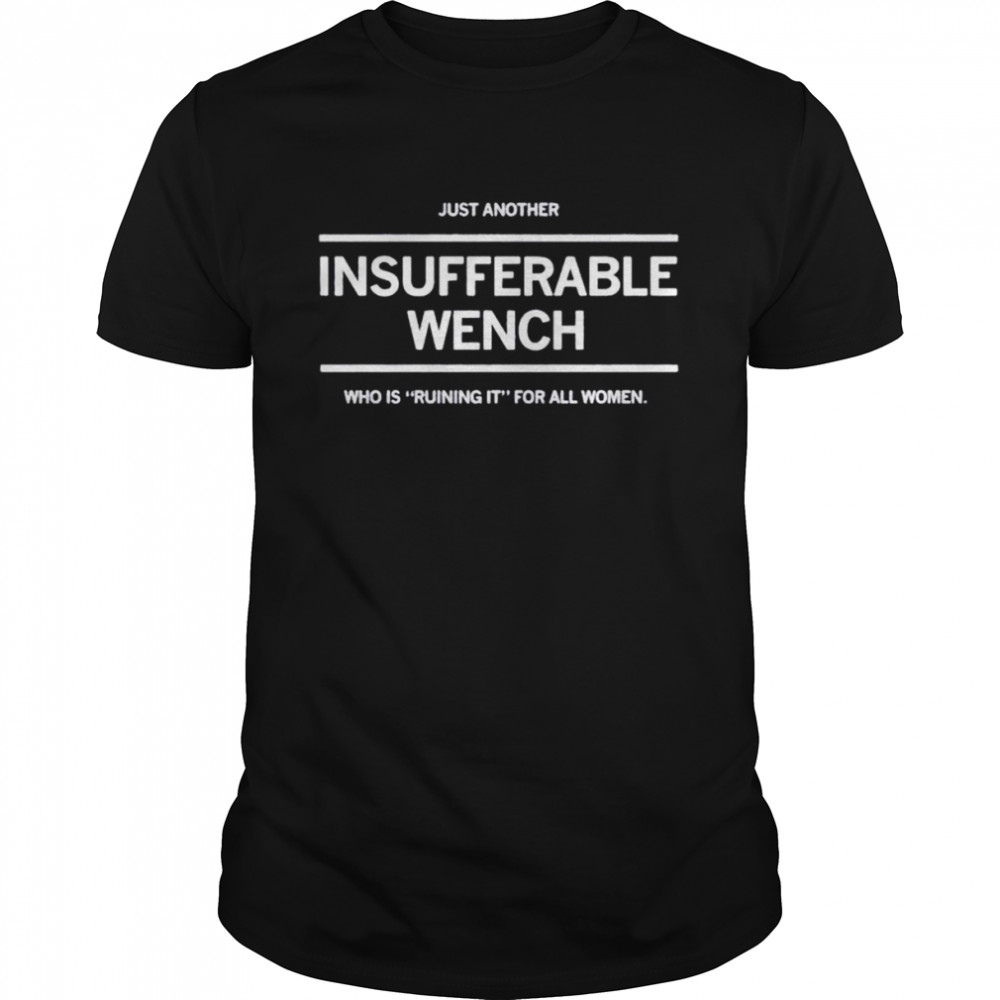 Just another insufferable wench who is ruining it for all women shirt