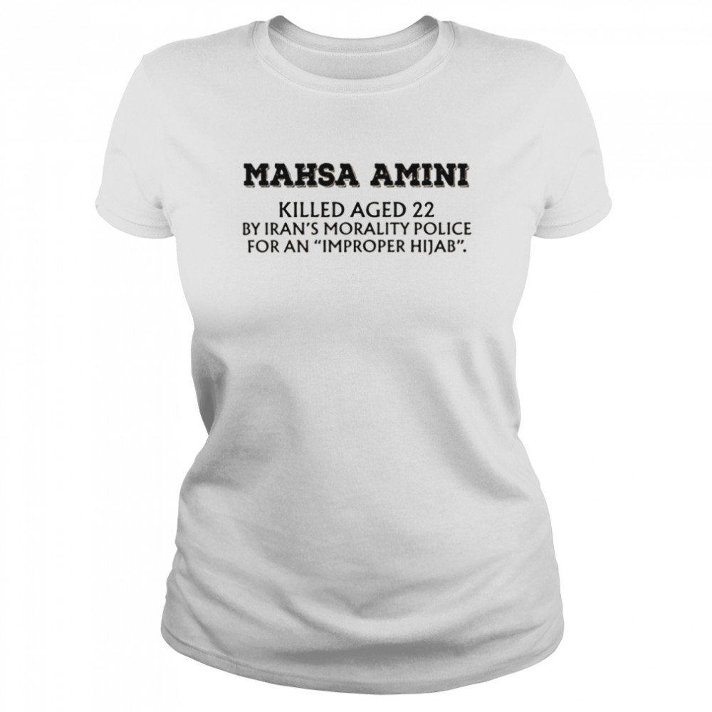 Mahsa amini i stand with the women of iran women right shirt Classic Women's T-shirt