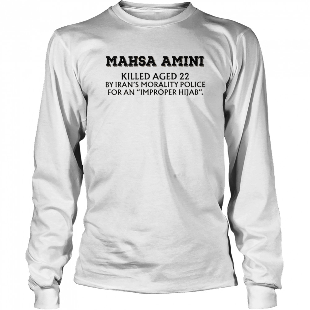 Mahsa amini i stand with the women of iran women right shirt Long Sleeved T-shirt