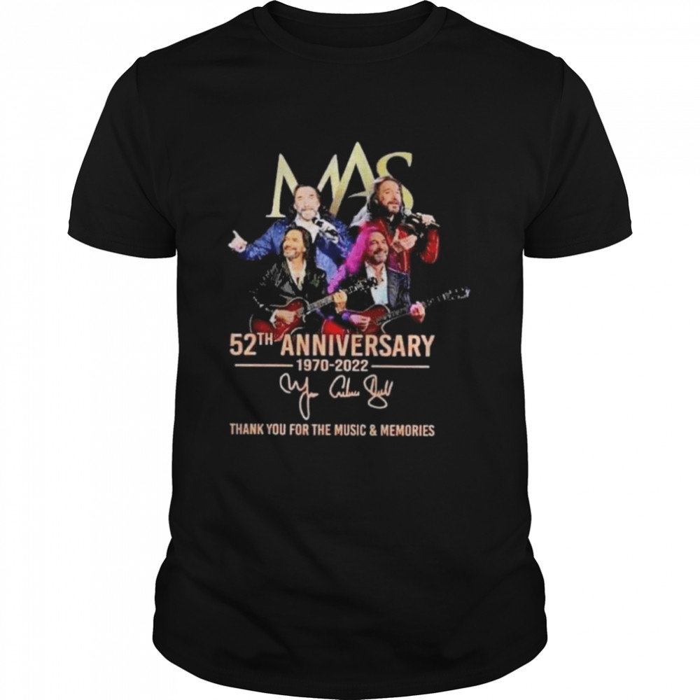 MAS Band 52th anniversary 1970-2022 thank you for the Music and memories signatures shirt