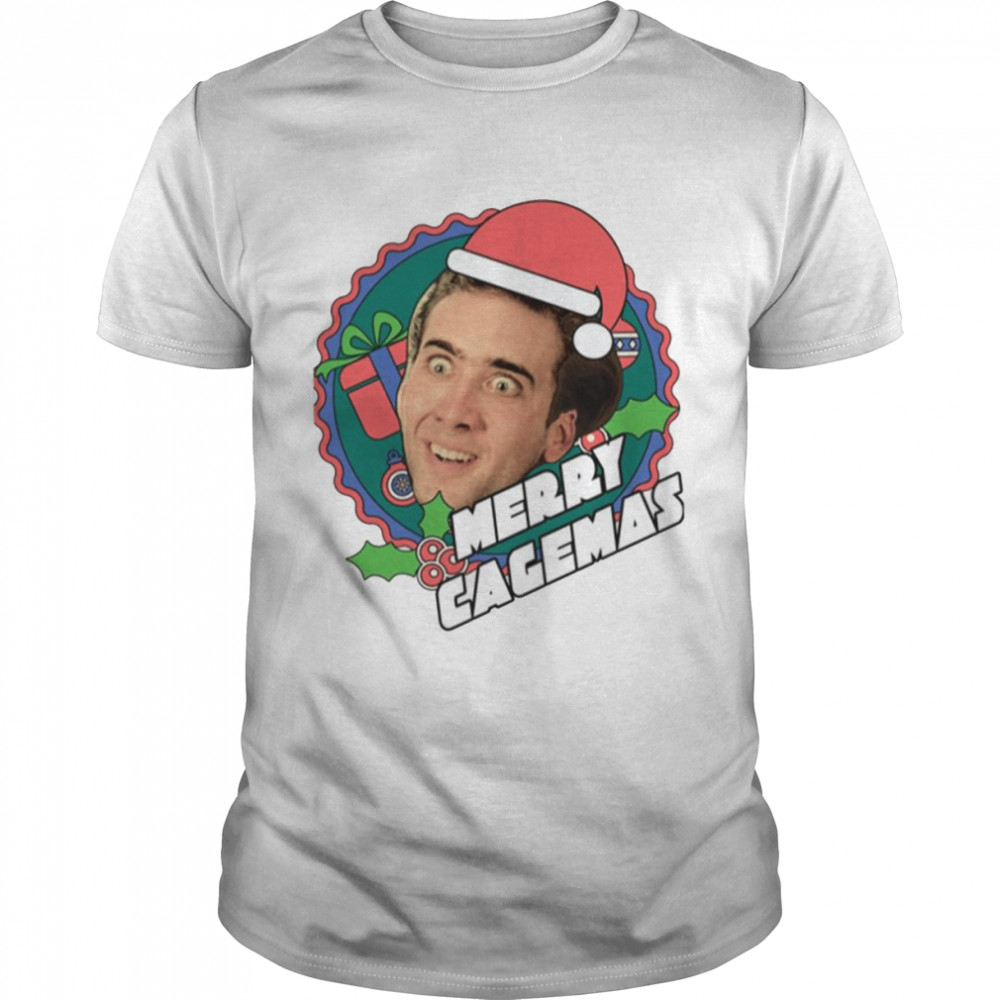 Merry Cagemas Nicolas Cage Christmas shirt Classic Men's T-shirt