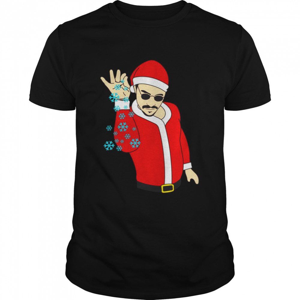Salt Bae Santa Funny Chief Christmas shirt