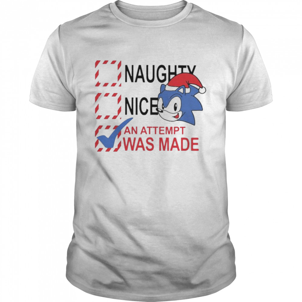 Sonic an attempt was mad Christmas shirt