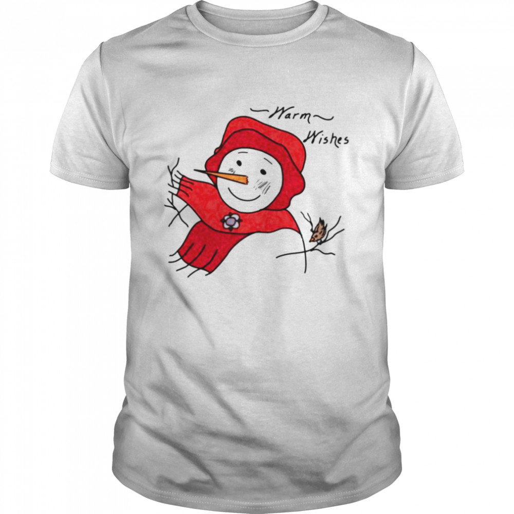 Warm Wishes Red Scarf Drawings shirt
