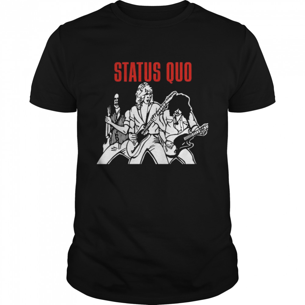 White Fanart Status Quo 90s Design Music shirt