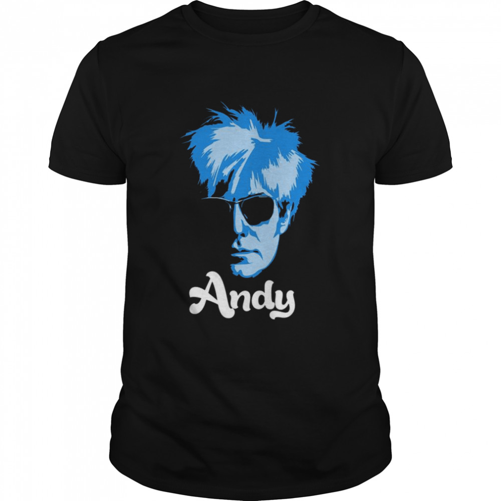Andy Warhol Pop Art Glass Blue shirt