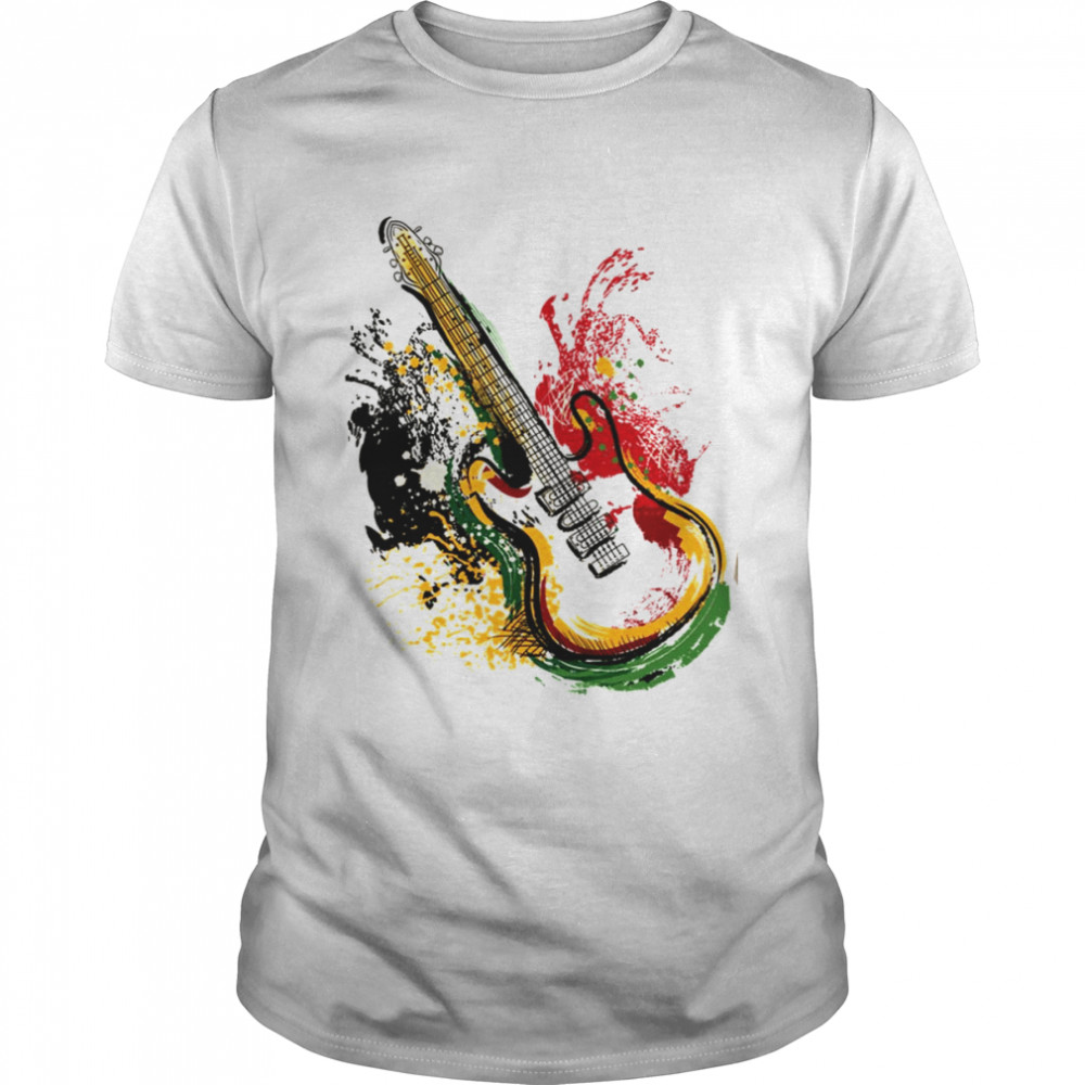 Colorful Guitar Roxy Music shirt