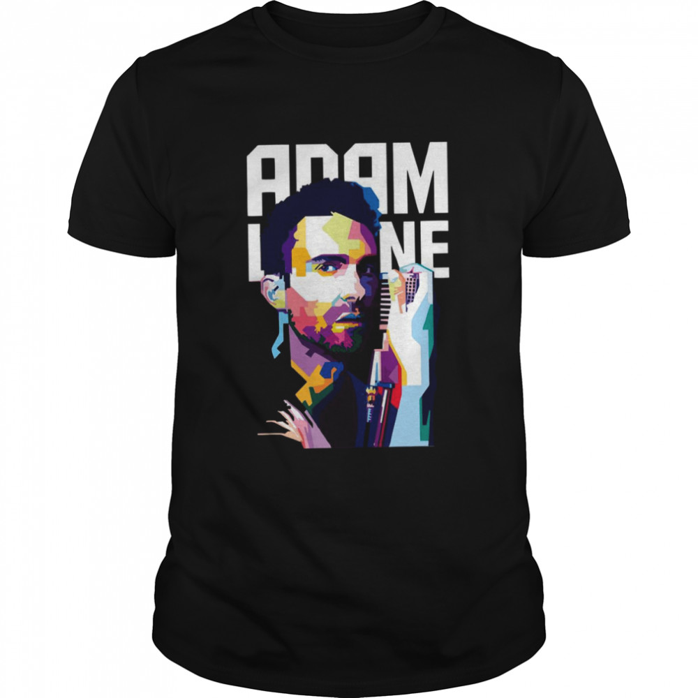 Digital Portrait Adam Levine Maroon 5 shirt