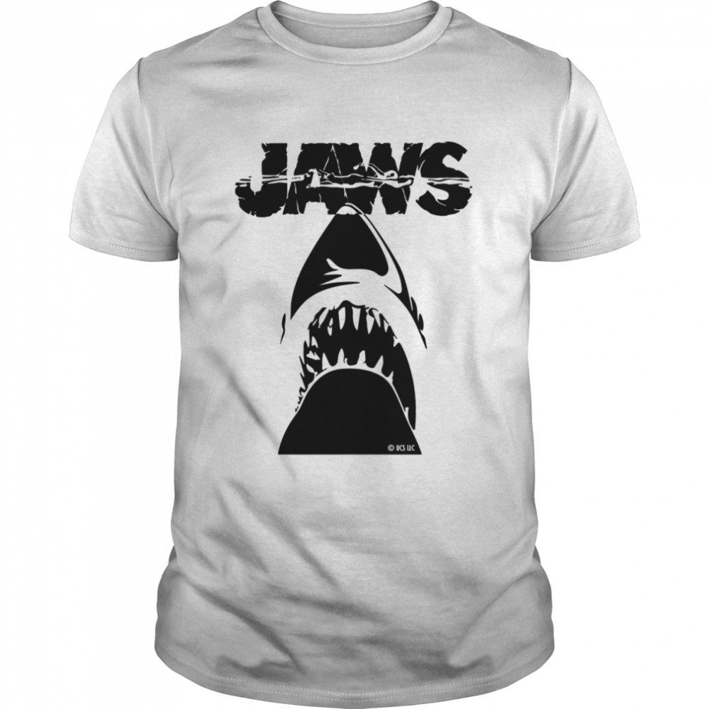 Jaws Great White Dangerous Shark Black shirt