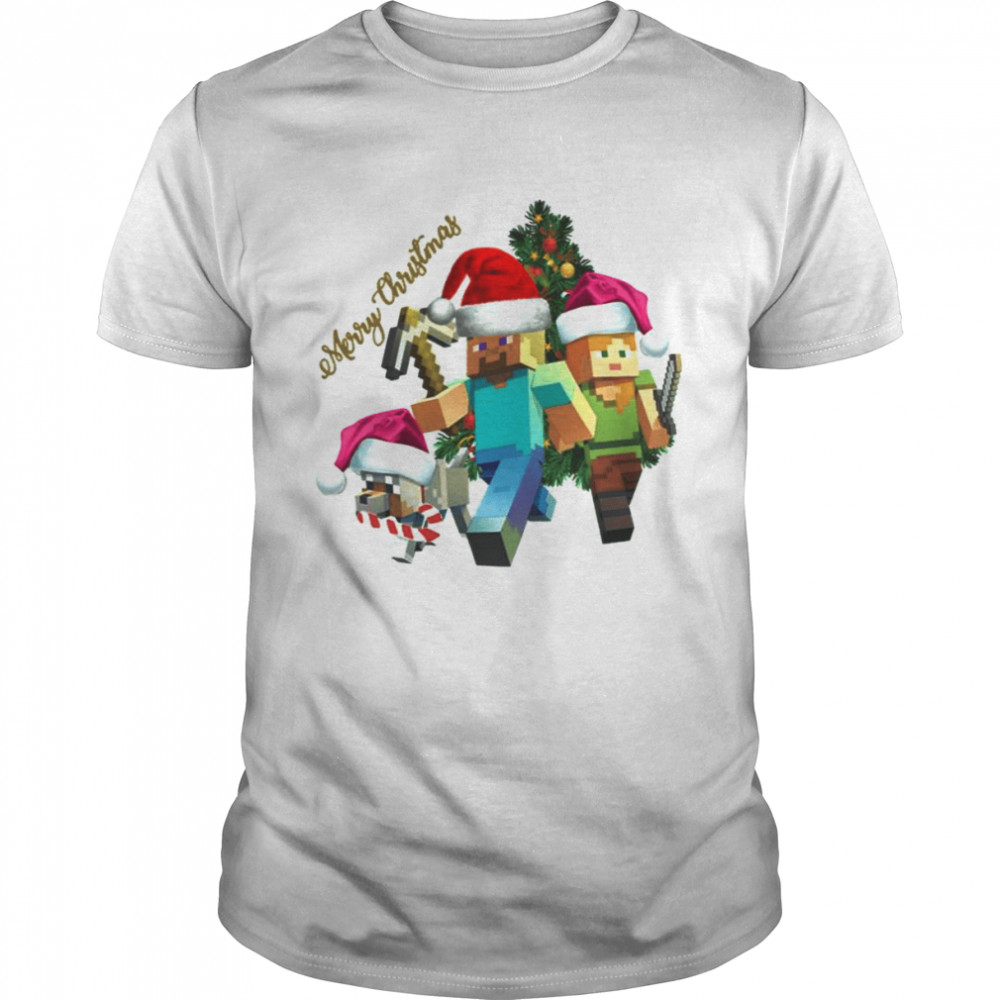 Minecraft Merry Christmas And Happy New Year Roblox shirt Classic Men's T-shirt