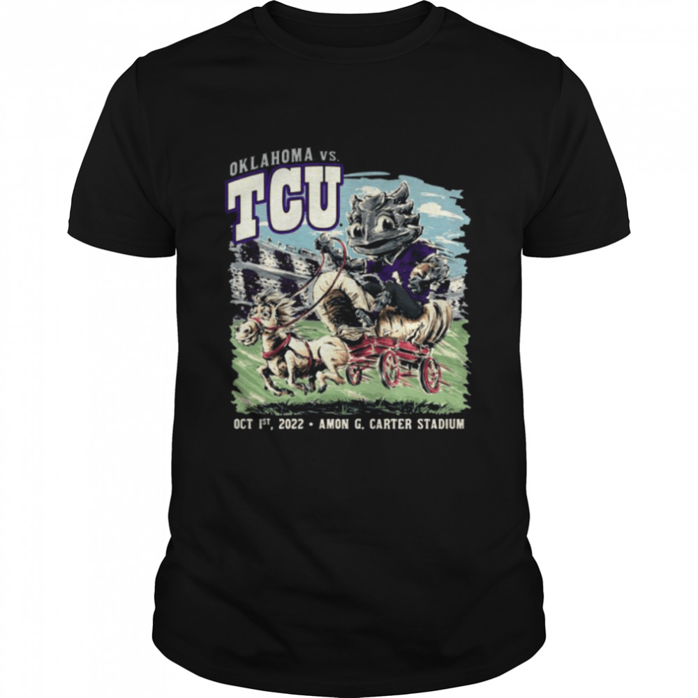 OKLAHOMA SOONERS VS. TCU HORNED FROGS GAME DAY 2022 T-SHIRT