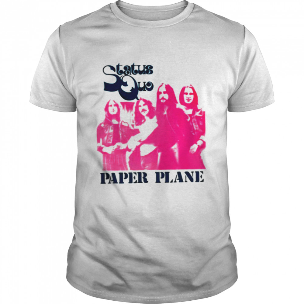 Pink Design Status Quo Paper Plane shirt