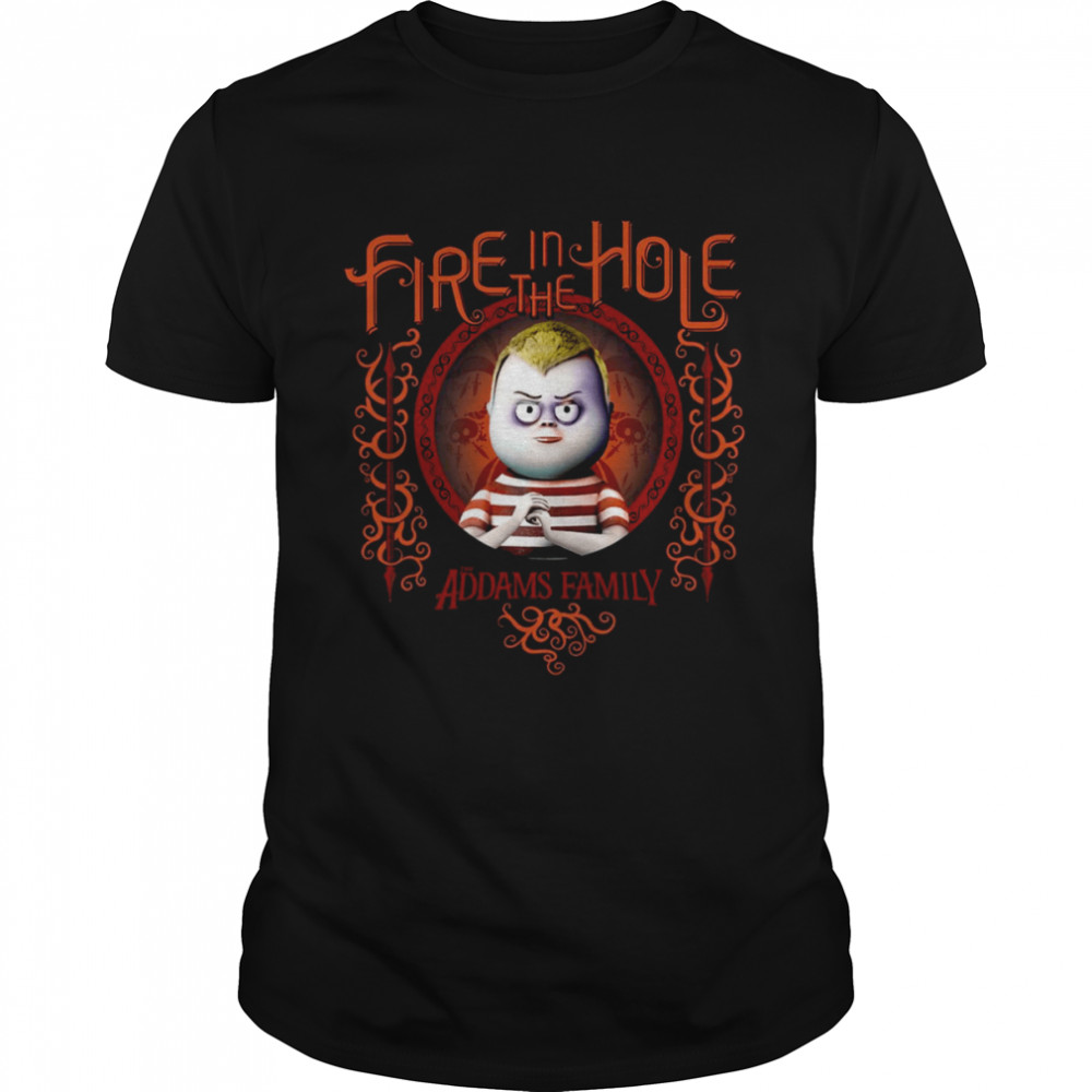 Addams Family Pugsley Addams Fire In The Hole Portrait shirt