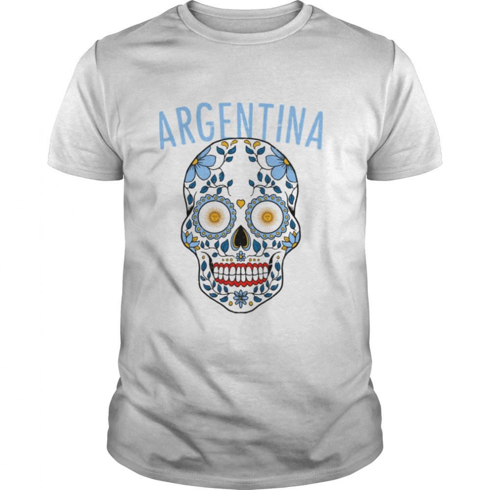 Argentina Calavera World Soccer Cup 2018 Russia Argentina Team shirt