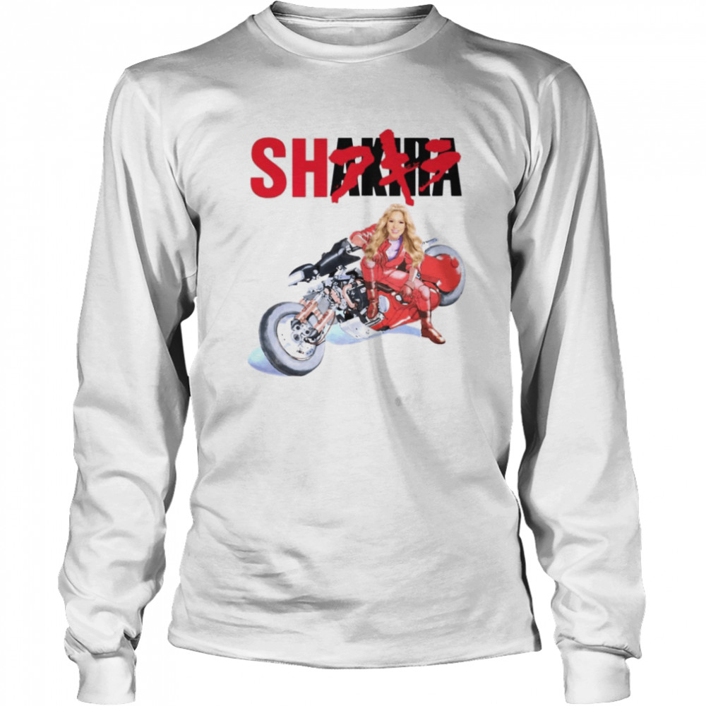 Beautiful Motorcyclist Shakira Akira Inspired shirt Long Sleeved T-shirt