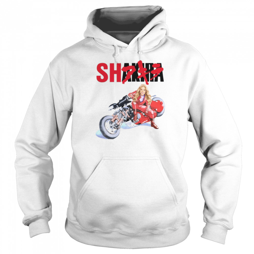 Beautiful Motorcyclist Shakira Akira Inspired shirt Unisex Hoodie