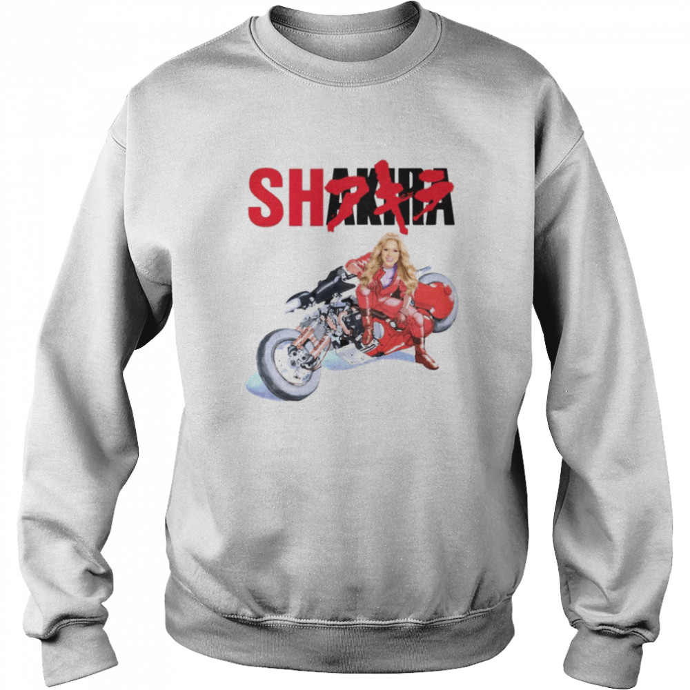 Beautiful Motorcyclist Shakira Akira Inspired shirt Unisex Sweatshirt