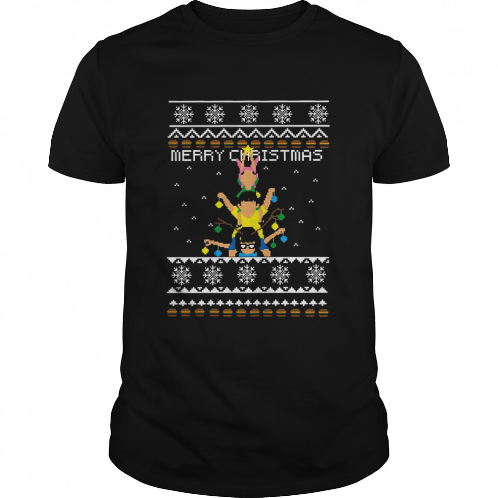 Belcher Christmas Bob’s Burger Knit Pattern shirt Classic Men's T-shirt