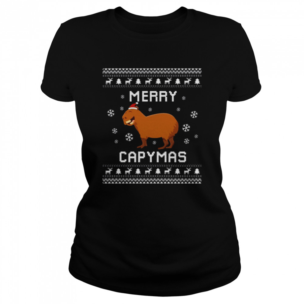 Capybara Christmas Capybara Inu shirt Classic Women's T-shirt