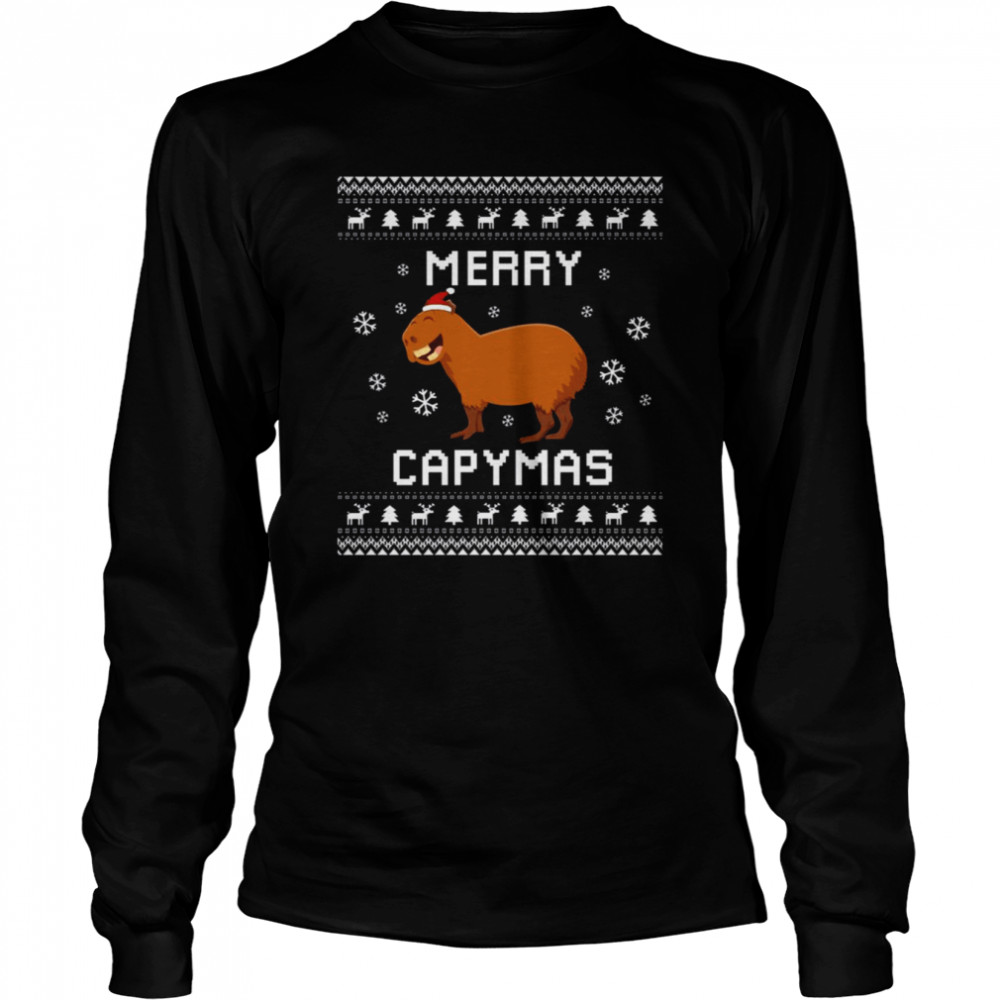 Capybara Christmas Capybara Inu shirt Long Sleeved T-shirt
