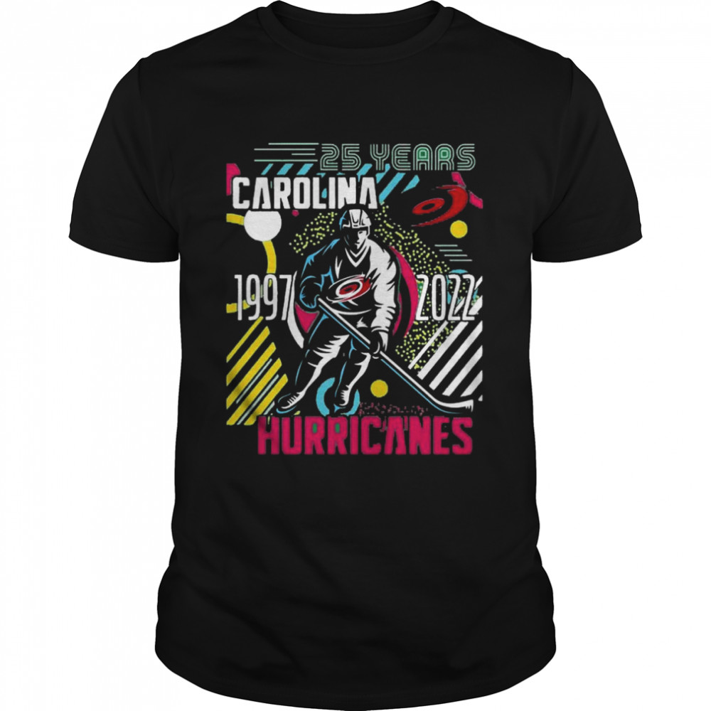 Carolina Hurricanes Checkered Flag 90s Player Graphic Shirt