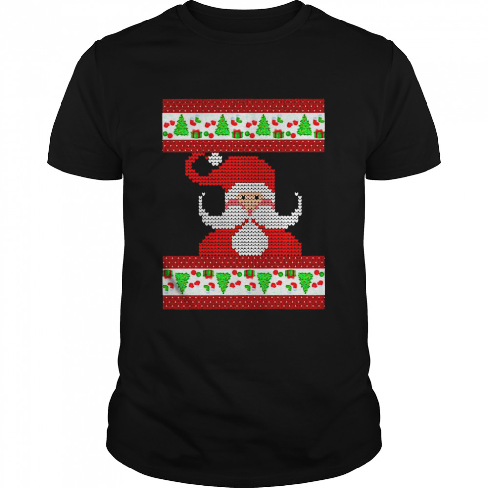 Chibi Santa Knit Pattern Christmas shirt