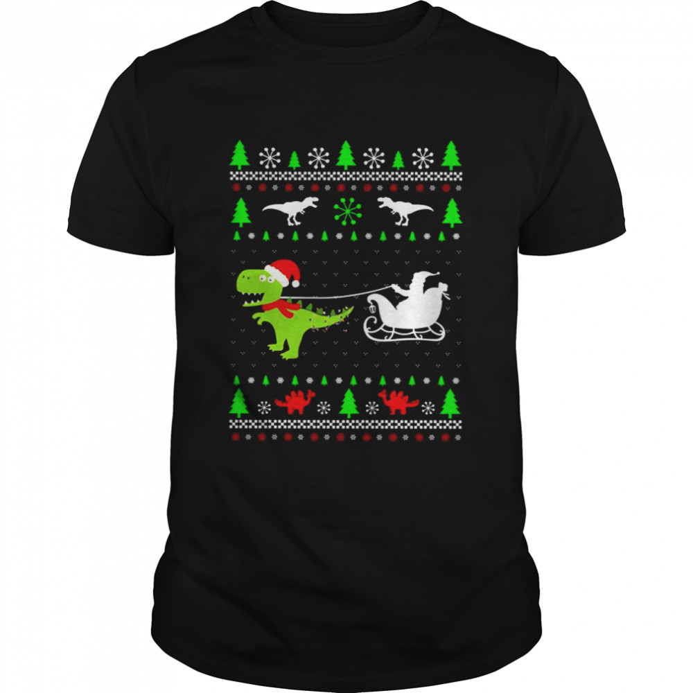 Dinosaur Being A Reindeer Trex Dino shirt Classic Men's T-shirt