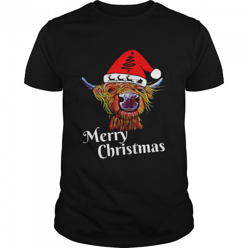 Fanart Christmas Highland Cow shirt Classic Men's T-shirt