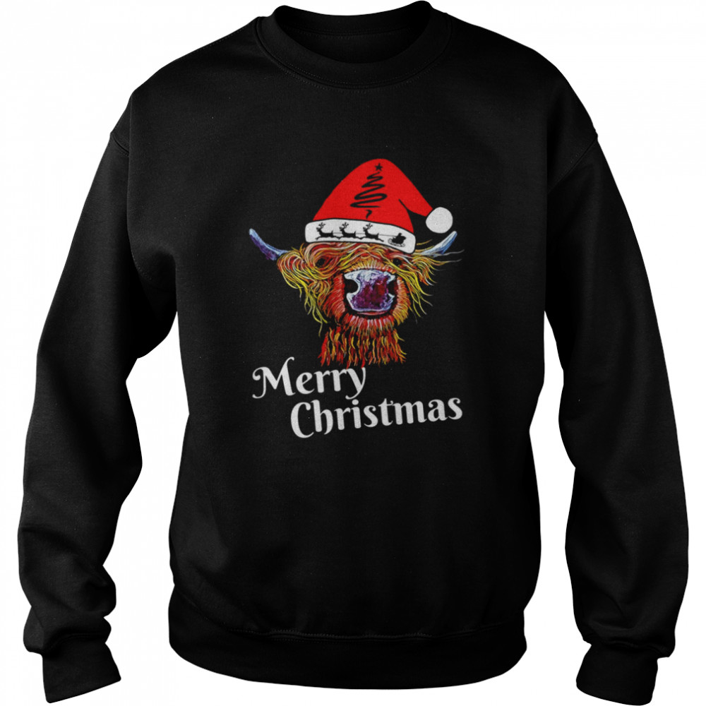 Fanart Christmas Highland Cow shirt Unisex Sweatshirt