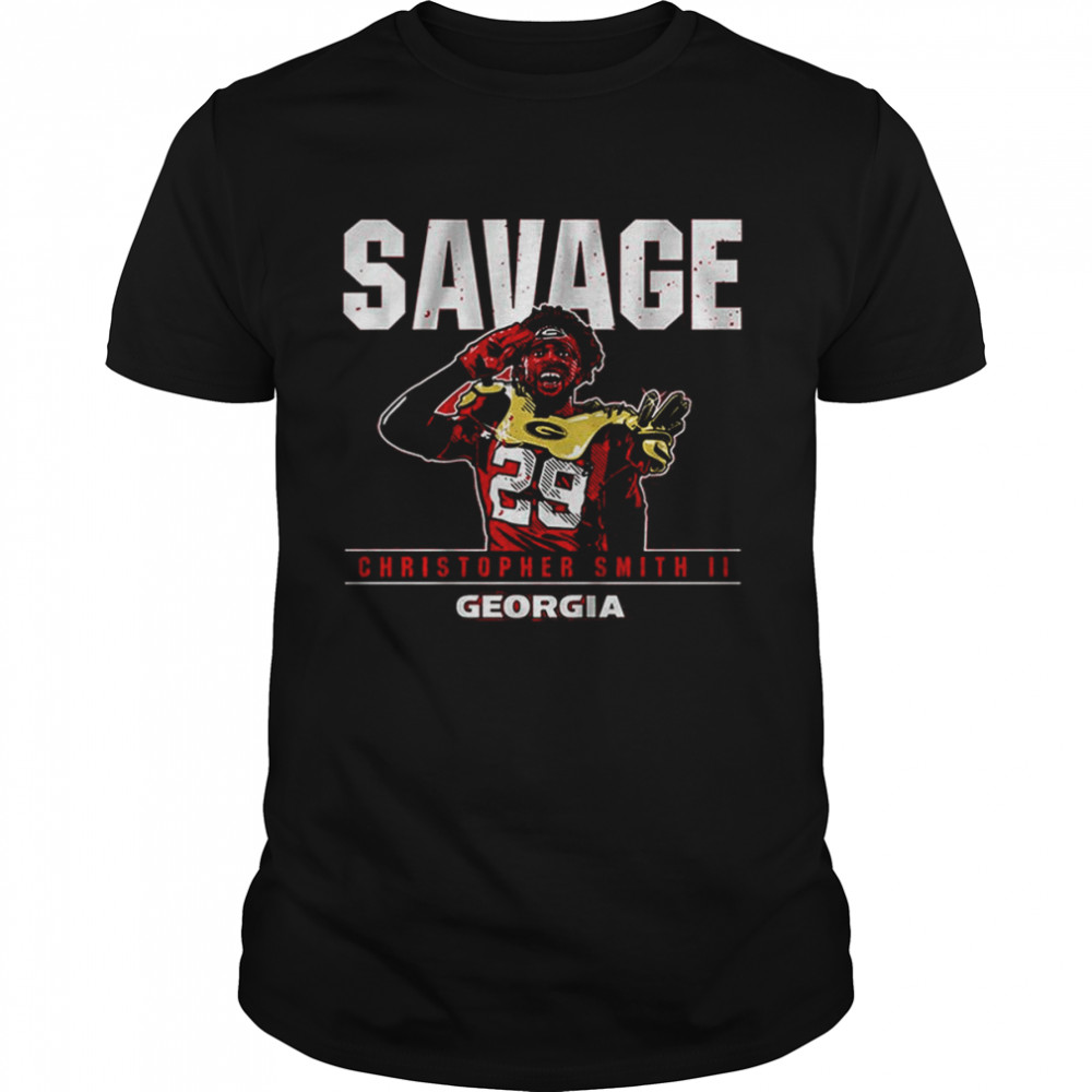 Georgia Bulldogs Football Christopher Smith II Savage  Classic Men's T-shirt