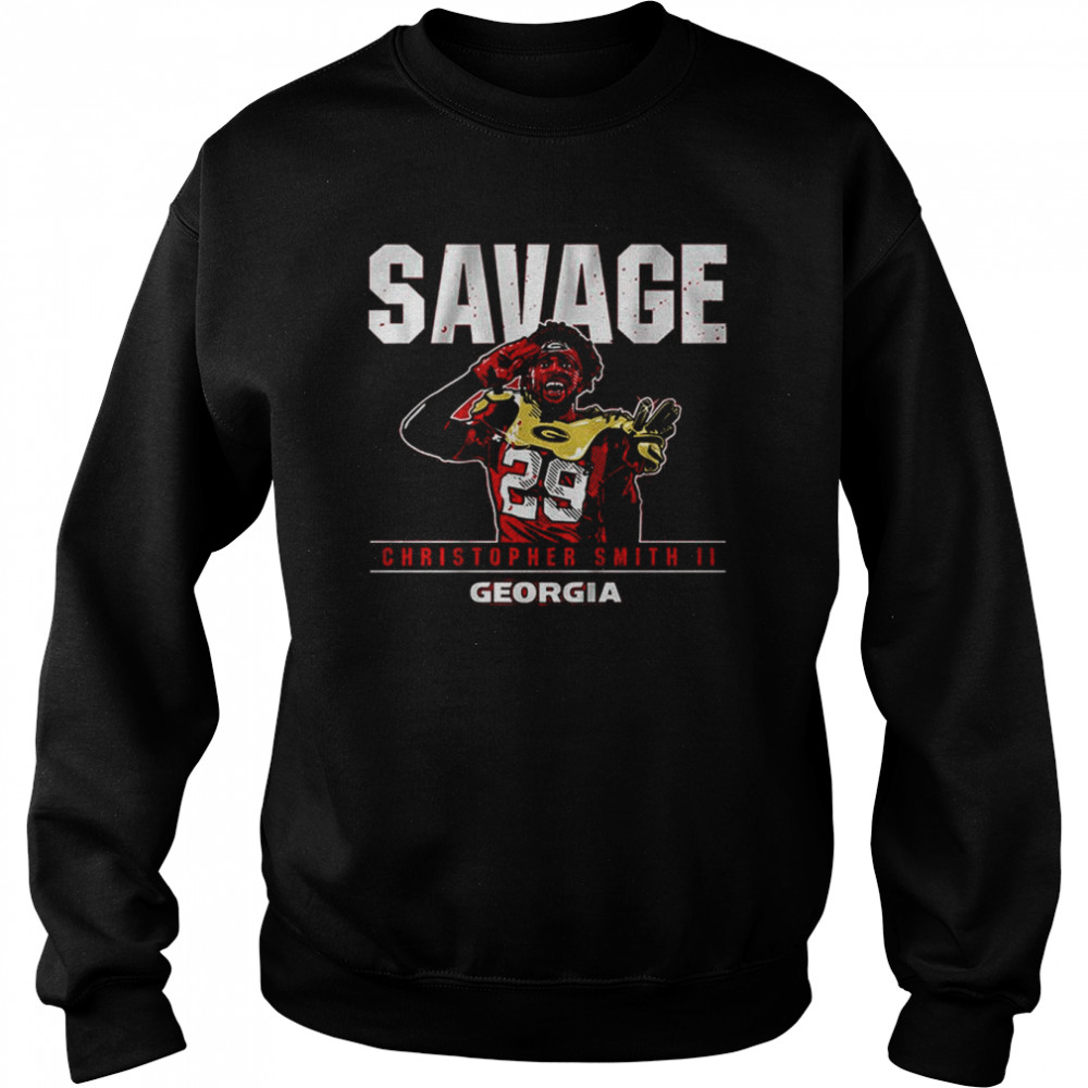 Georgia Bulldogs Football Christopher Smith II Savage  Unisex Sweatshirt
