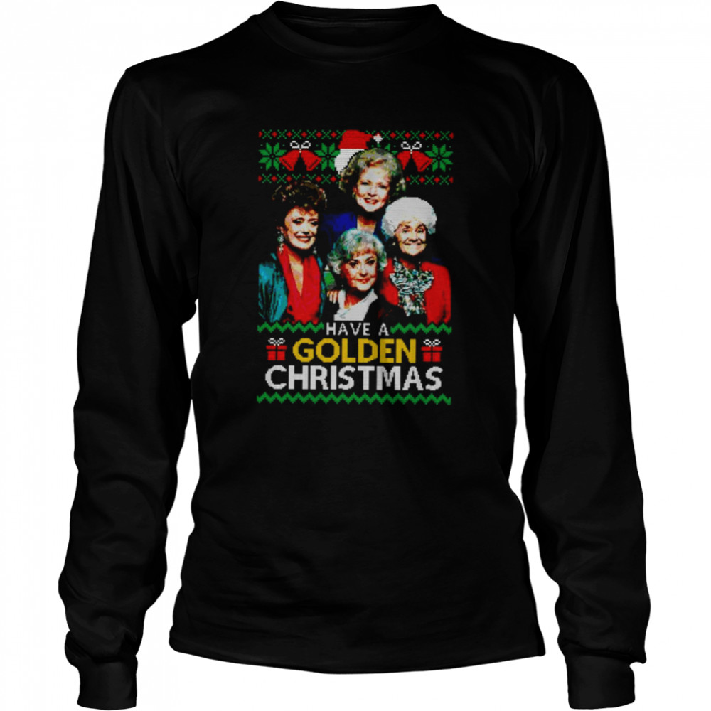 Golden Girls Quad Funny Knit Pattern Christmas shirt Long Sleeved T-shirt