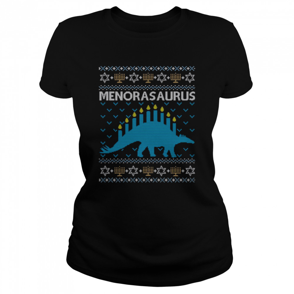Hanukkah Menorasaurus Jewish Dinosaur shirt Classic Women's T-shirt