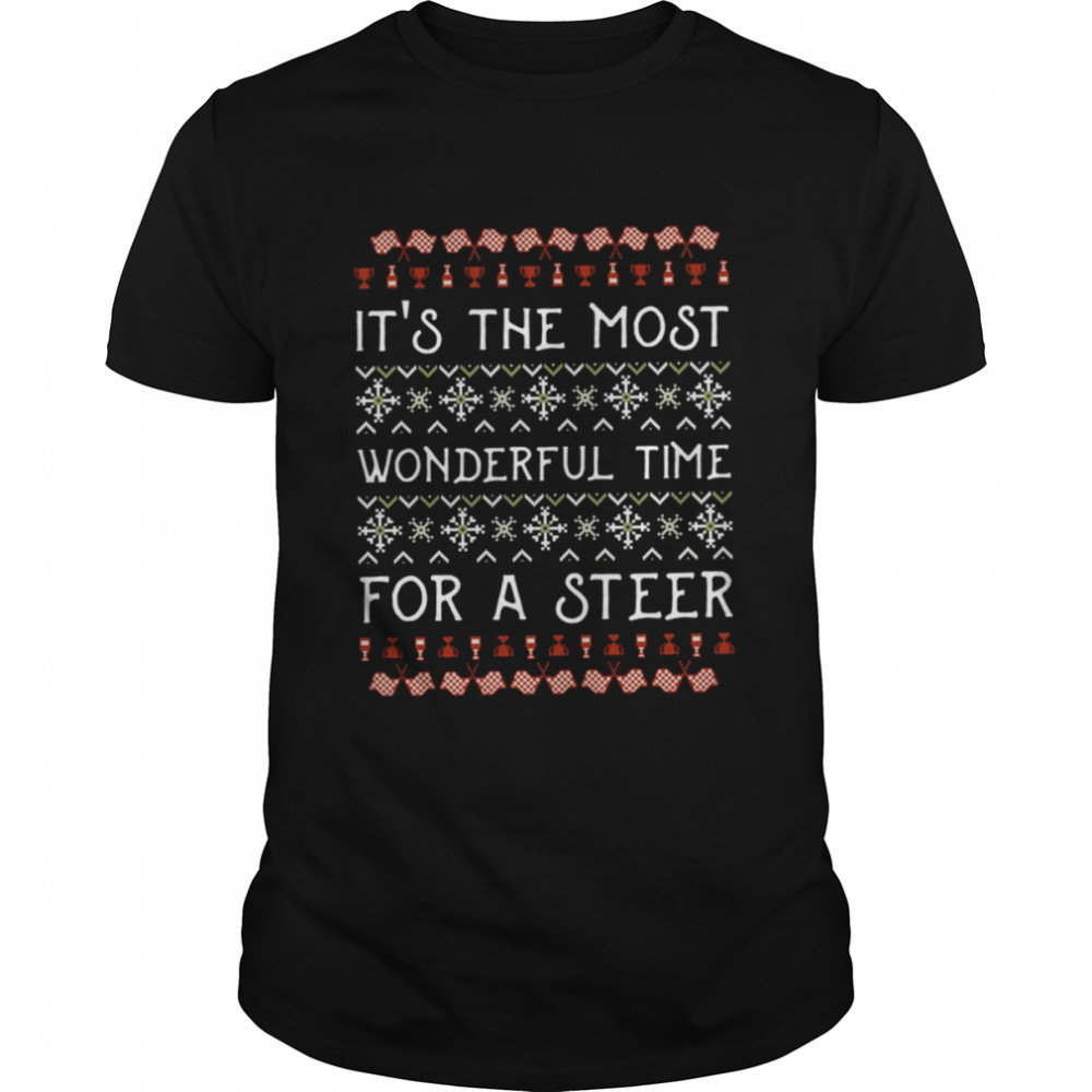 It’s The Most Wonderful Time For A Steer Car Christmas shirt