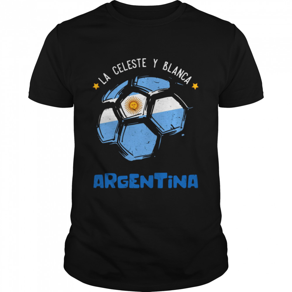 La Celeste Y Blanca Argentina World Soccer Cup shirt