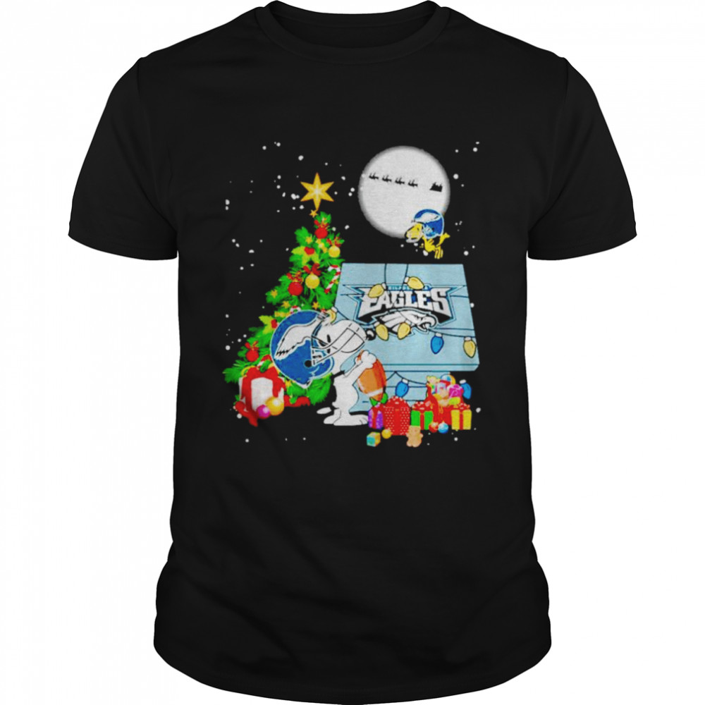 Philadelphia Eagles Snoopy and Woodstock Christmas shirt