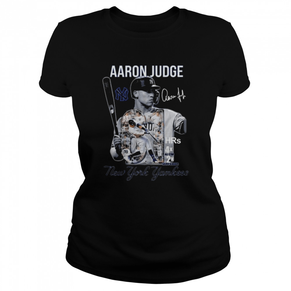 Aaron Judge 61 Hrs 4x All-Star 2x Silver slugger New York Yankees signatures shirt Classic Women's T-shirt