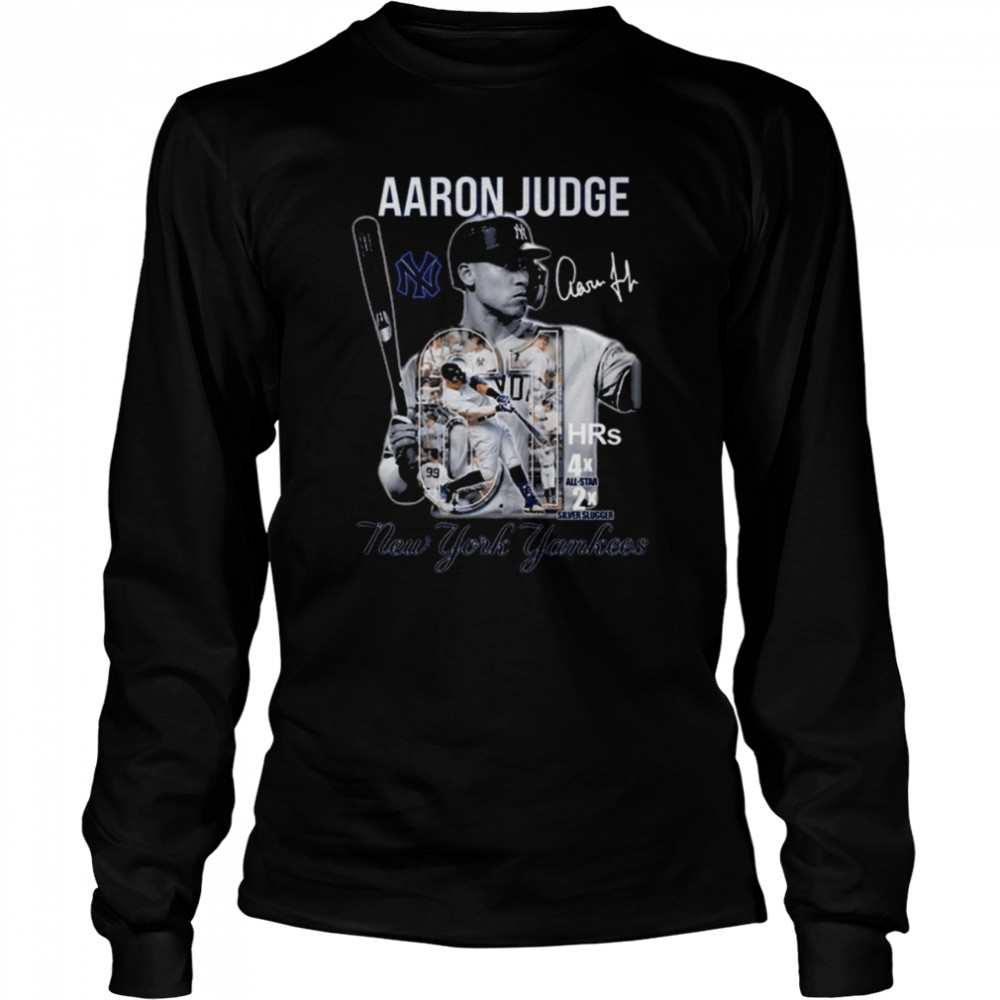 Aaron Judge 61 Hrs 4x All-Star 2x Silver slugger New York Yankees signatures shirt Long Sleeved T-shirt