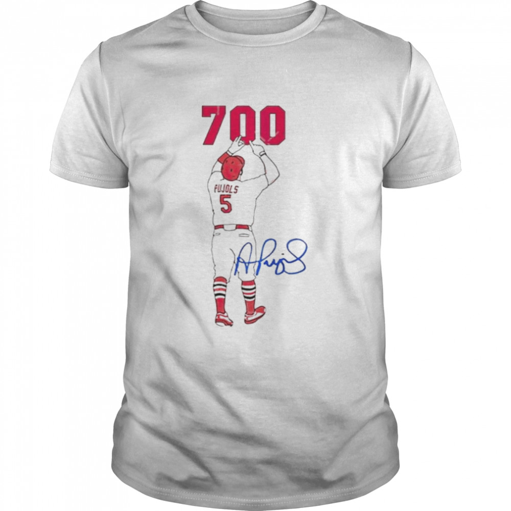 Albert Pujols 700 signature St Louis Cardinals shirt