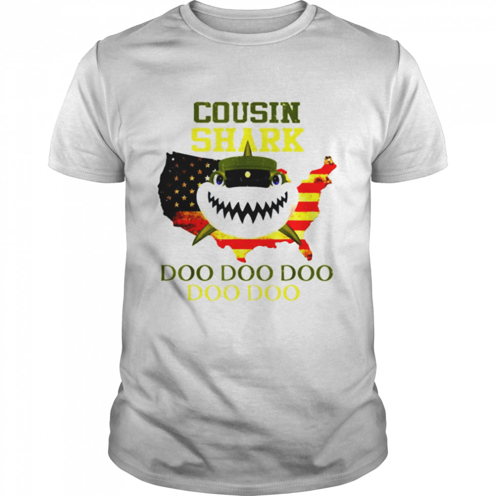 Army Cousin Shark doo doo doo Veterans Day shirt