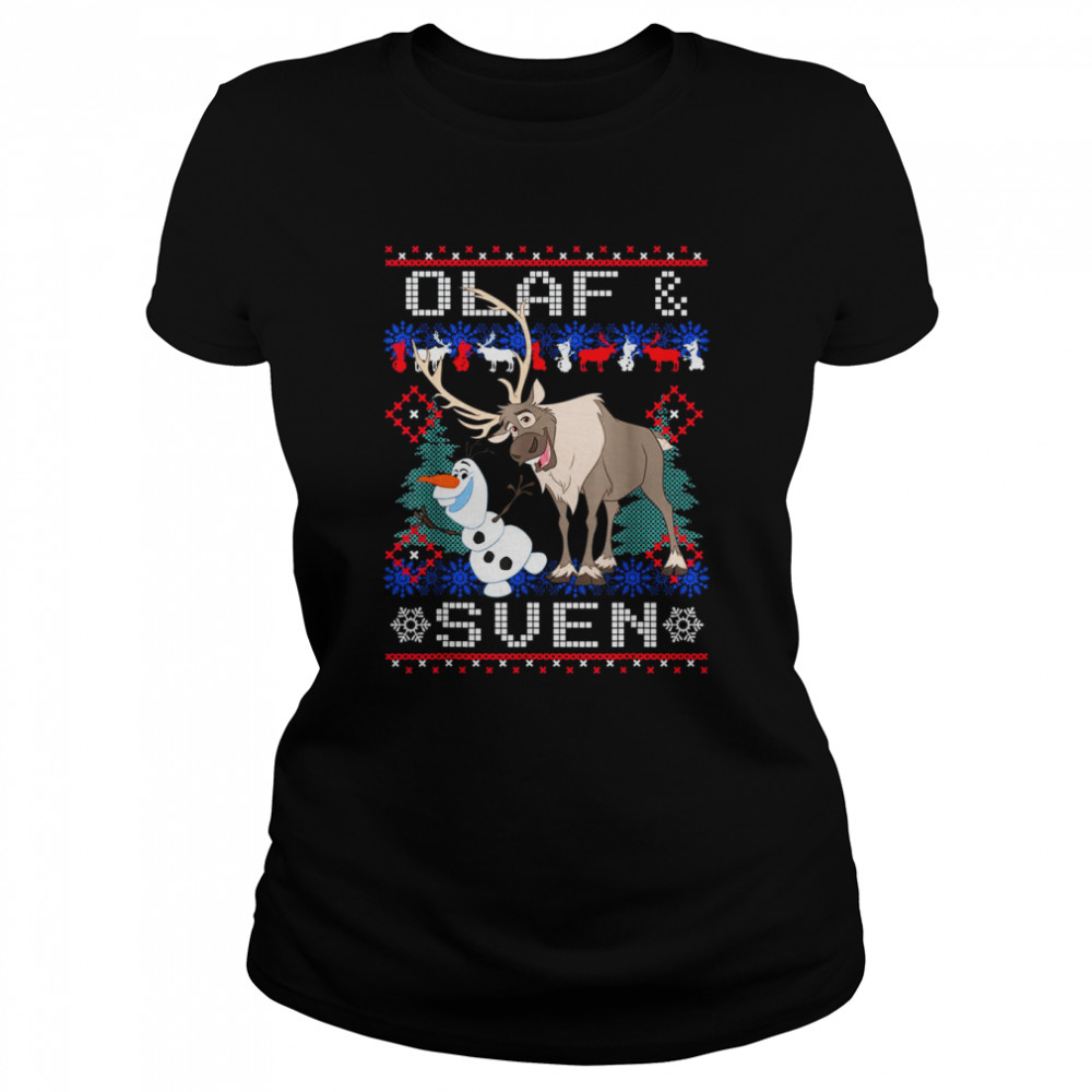 Disney Frozen Olaf Sven Ugly Christmas T- Classic Women's T-shirt