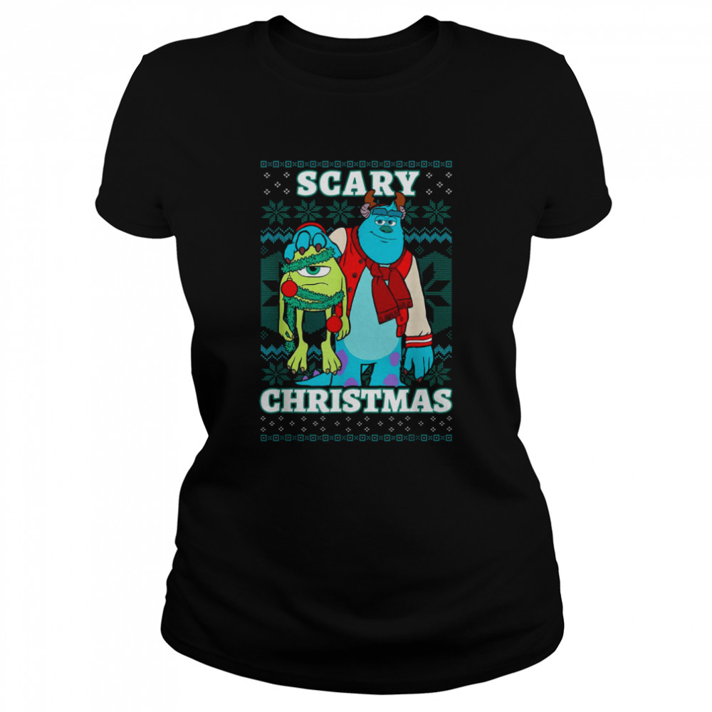 Disney Pixar Monsters Inc. Christmas Scary Ugly Christmas T- Classic Women's T-shirt