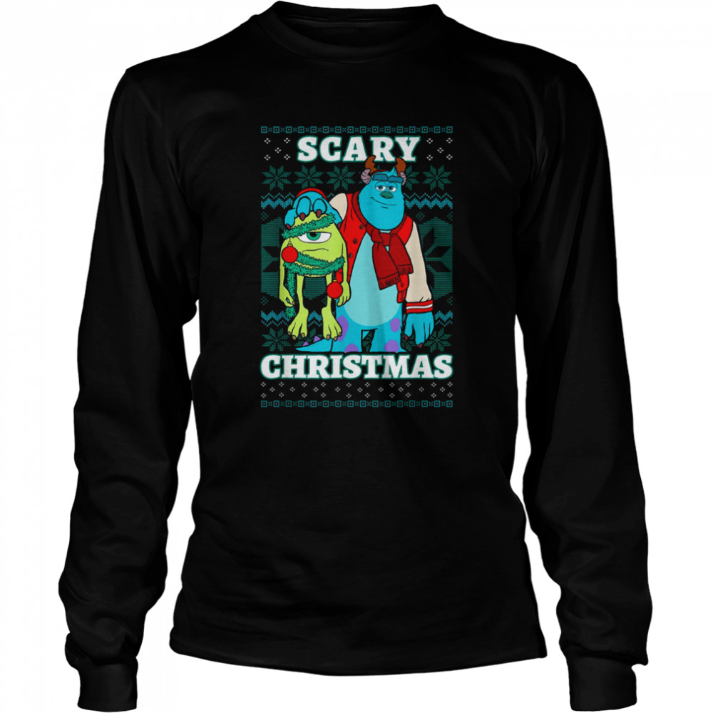 Disney Pixar Monsters Inc. Christmas Scary Ugly Christmas T- Long Sleeved T-shirt