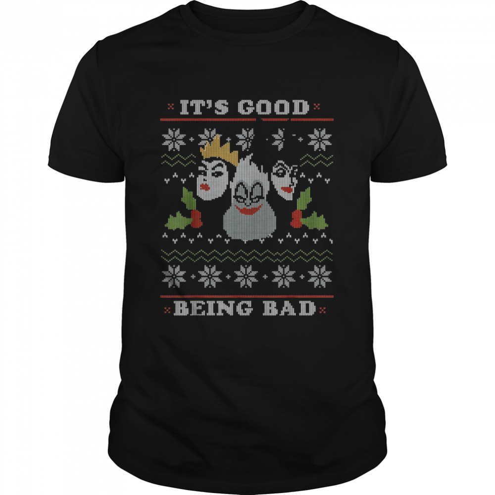 Disney Villains Good Bad Ugly Christmas T-Shirt