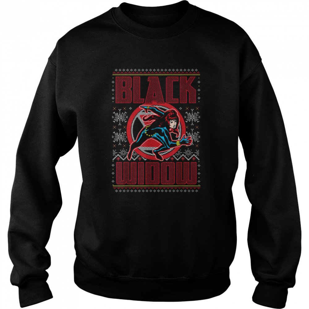 Marvel Black Widow Ugly Christmas T- Unisex Sweatshirt