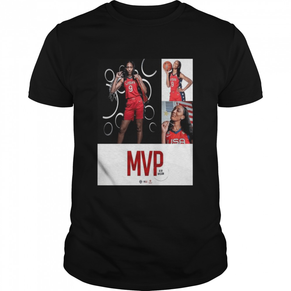 Aja wilson is 2022 fiba women’s basketball world cup mvp shirt