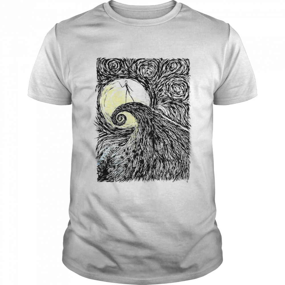 Disney The Nightmare Before Christmas Spiral Hill Portrait Shirt